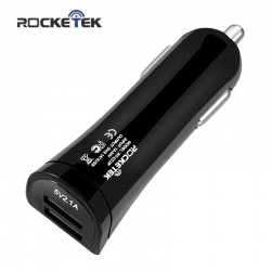 Rocketek car charger 4 2A 2 Port USB Car Charger with Smart IC for each USB