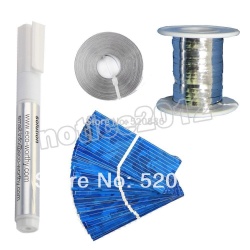 40 pcs 52x19mm solar cell Tabbing wire Bus wire Flux pen for DIY solar products free Домострой