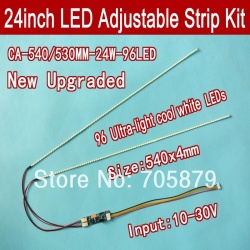 540mm Adjustable brightness led backlight strip kit Update 24inch lcd monitor to led bakclight Домострой