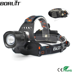 BORUiT RJ 2157 XML L2 LED Headlight 5 Mode Zoom Headlamp POWER BANK Head Torch Camping Домострой