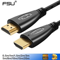 FSU HDMI Cable video cables gold plated 1 4 1080P 3D Cable for HDTV splitter switcher