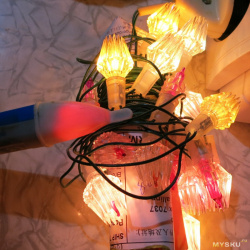 Теплый ламповый обзор ремонта гирлянды - быстрый поиск обрыва и восстановление 4 цветной китайской гирлянды на лампах