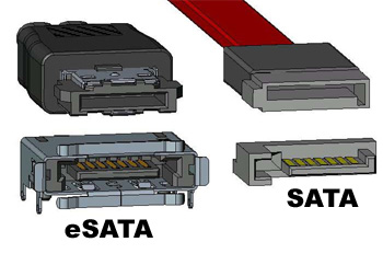 Планка с разъёмами eSATApd (eSATAp 12V) для внешнего подключения SATA
