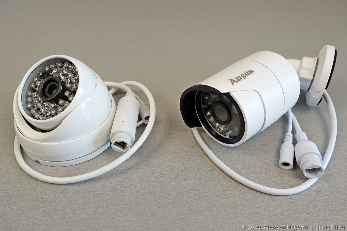 Комплект POE видеонаблюдения с четырьмя камерами